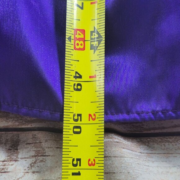 Jessica McClintock Gunne Sax Black Velvet & Purple Satin Long Sleeve Dress, Size - Picture 7 of 8